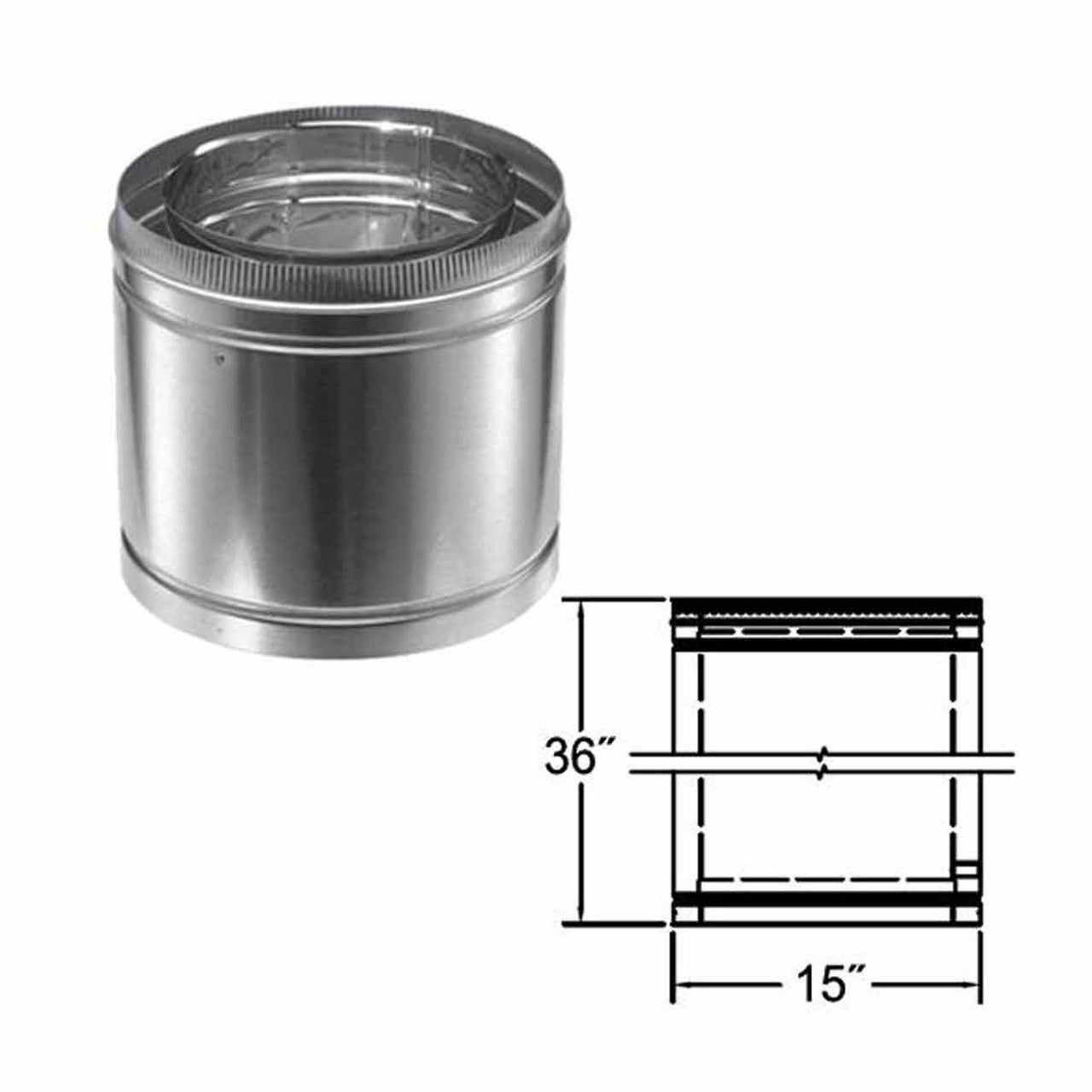 12 X 36 Chimney Pipe Durachimney Ii