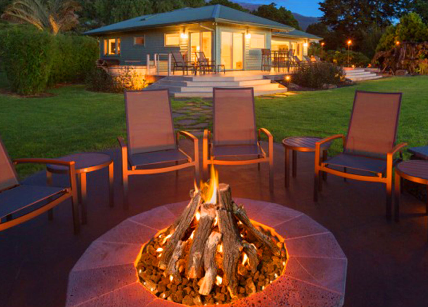 18 Ng Round Flat Stack Burner Kit (Logs Not Included)
