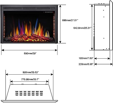 Empire 39" Nexfire Traditional Electric Fireplace
