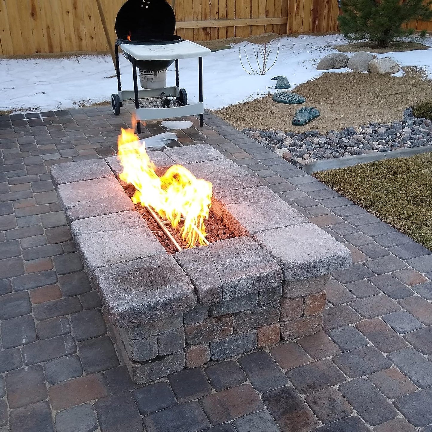 24 NG Glass Burner Glassrock Not Included