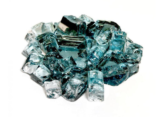 Athena Fireglass 1/2" Adriatic Topaz Reflective Glass Media (Per Pound) (RFG-10-AT)