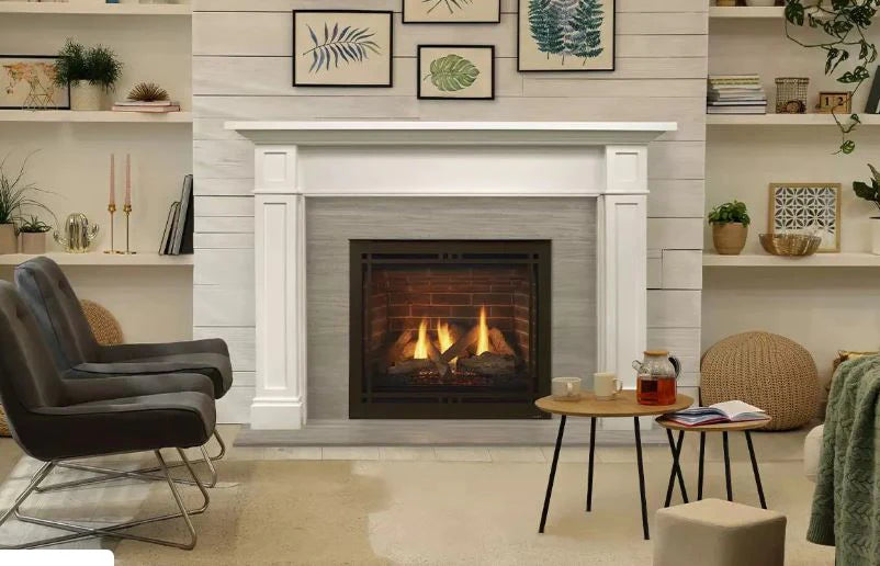 Quartz Platinum toprear direct vent fireplace with Intellifire Touch ignition (NG)