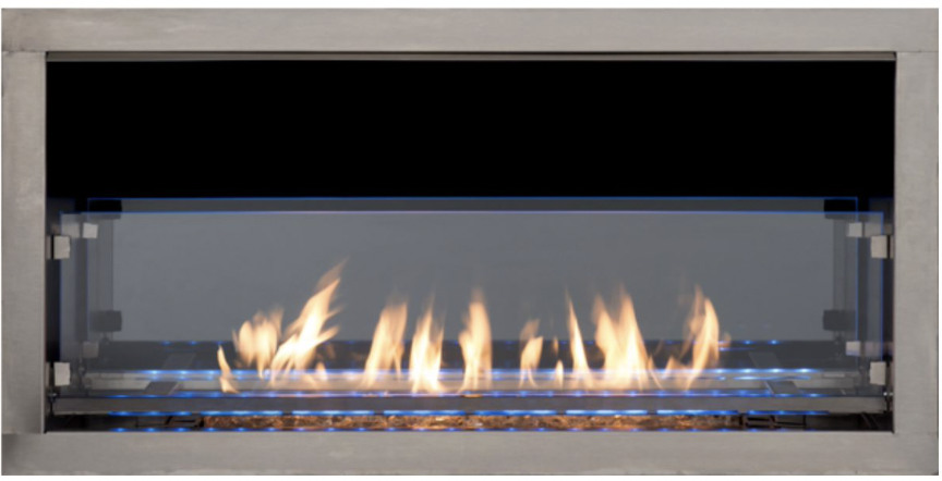 Superior Astria Barcelona Lights 48 Vent Free Linear Outdoor Fireplace with Electronic Ignition, Natural Gas (ODLVF48ZEN) (F4494)