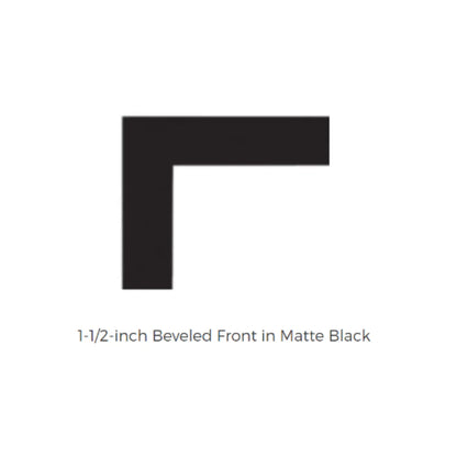 Front, Beveled Black - 1 12-In