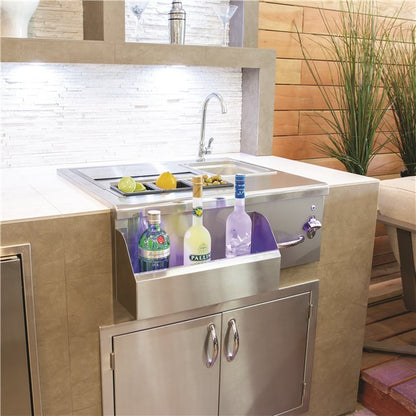 30" Beverage & Prep Station with LED Lig