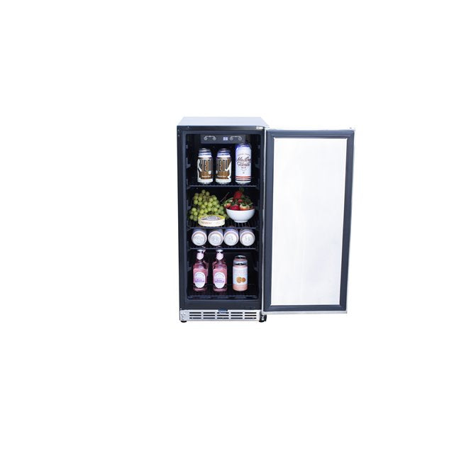 15" Outdoor Rated Fridge with Stainless Steel Door