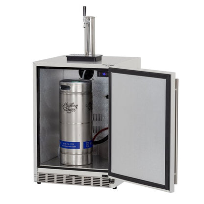 24" 6.6C Deluxe Outdoor Rated Dual Tap Kegerator