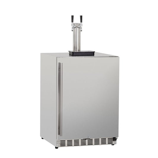 24" 6.6C Deluxe Outdoor Rated Double Tap Kegerator