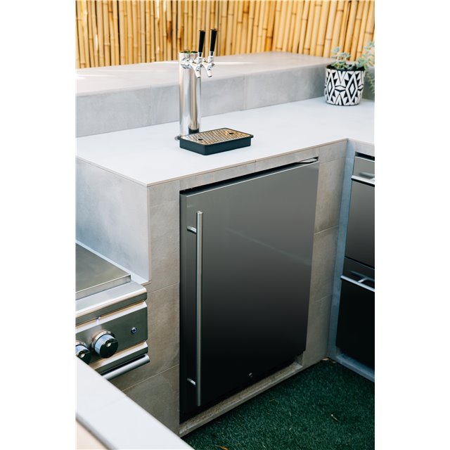 24" 6.6C Deluxe Outdoor Rated Double Tap Kegerator