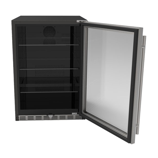 24" 5.1c Outdoor Rated Fridge with Glass Door