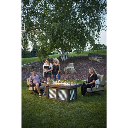 The Out Door Great Room Denali Brew Linear Gas Fire Pit Table