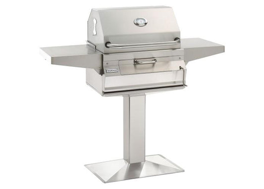 Fm- Ss 24x18 Charcoal Post Mount Bbq