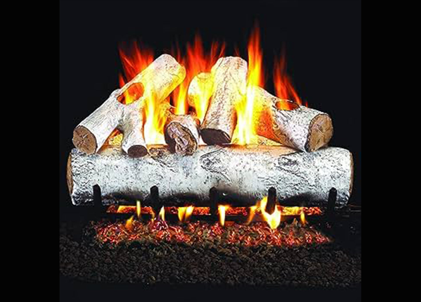 18 White Birch Log Set