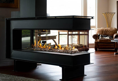 Flare Frameless Room Definer High Glass Fireplace 100 (96"W X 24"H)