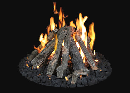 Grand Canyon Gas Logs Arizona Weathered Oak 30"/36" Firepit 16 Piece Gas Log Set