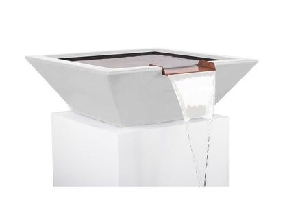 24 Square Maya Water Bowl - GFRC Concrete - Vanilla -