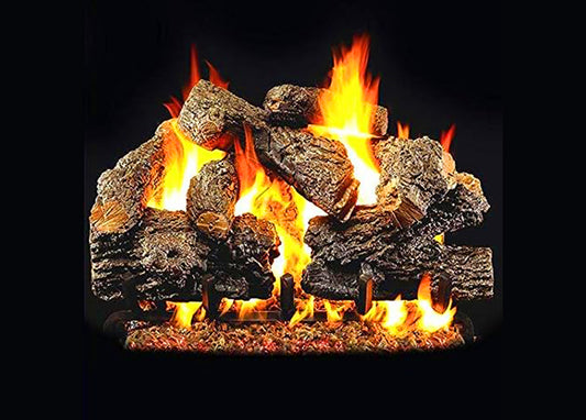 24 Charred Royal English Oak Bottom Logs