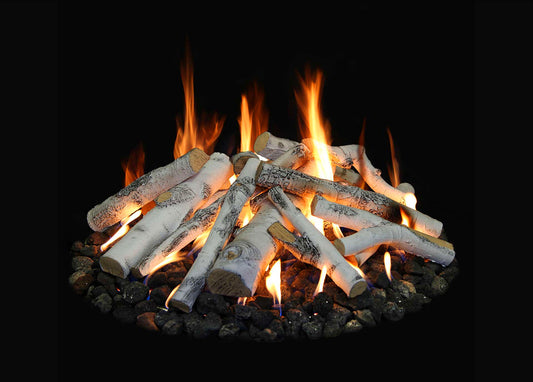 Grand Canyon Gas Logs Aspen Birch 1824 Firepit 9 Piece Gas Log Set (FPASP-1824)