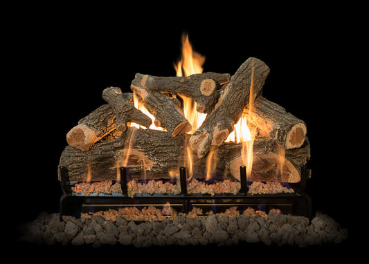 Grand Canyon Gas Logs Arizona Weathered Oak 30" See-Through 9 Piece Gas Log Set