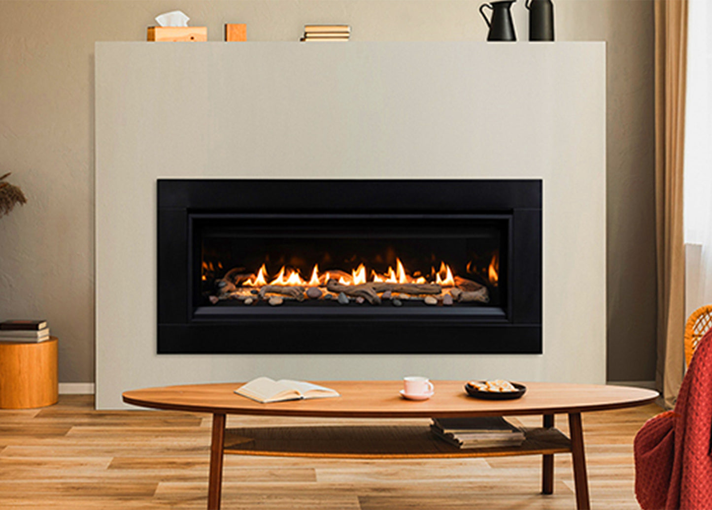 Superior DRL3500 Series 55" Direct Vent Linear Fireplace with Electronic Ignition, Natural Gas (DRL3555TEN)