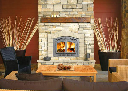 High Country Linear Mass Wood Burning Fireplace