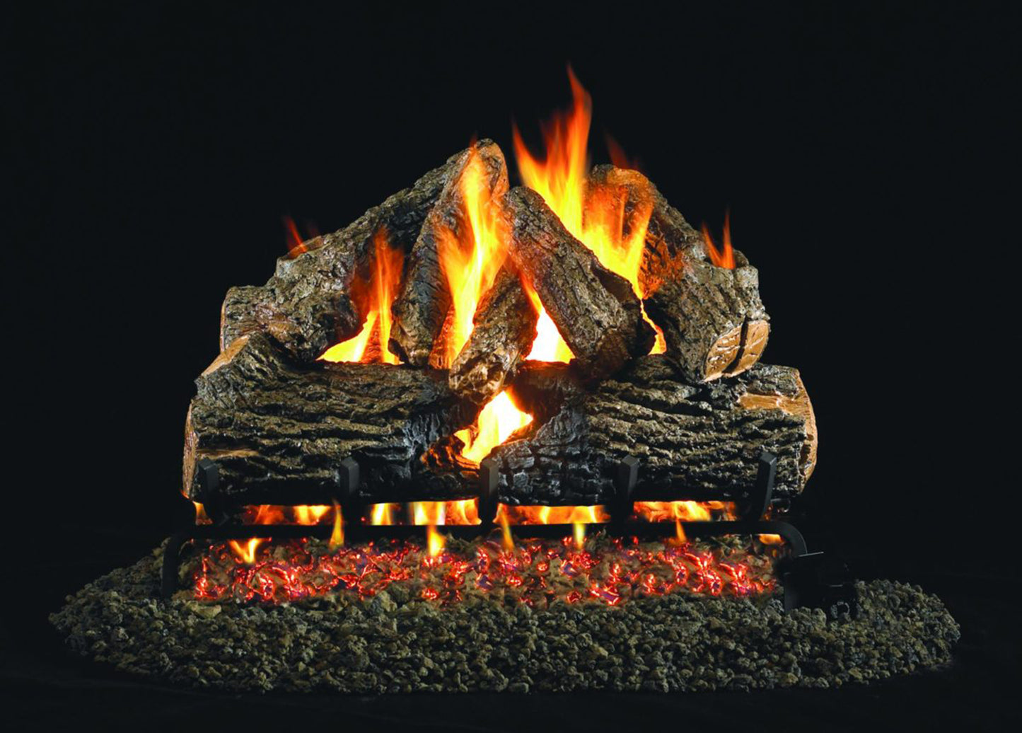 Real Fyre Charred American Oak 24" Log Set, Natural Gas or Propane (CHD-24)