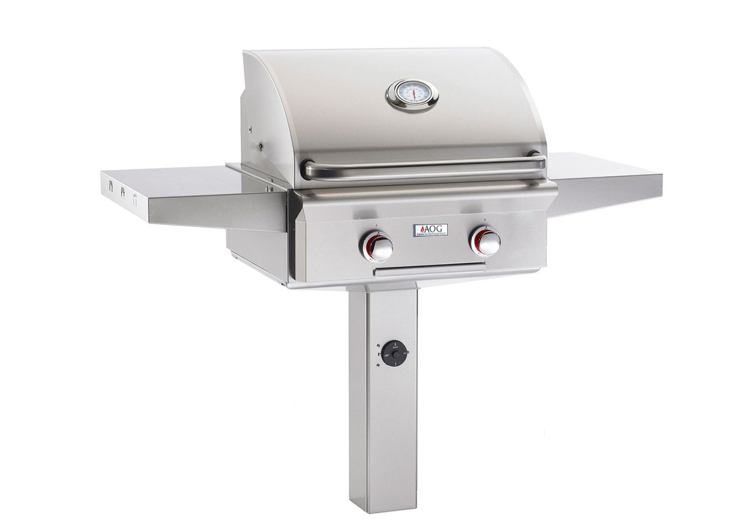 American Outdoor Grill (AOG) T Series 24 Freestanding In-Ground Post 2 Burner Grill, Natural Gas (24NGT-00SP)