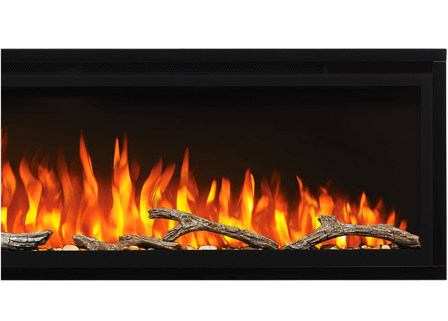 Napoleon Entice 72" Black Linear Fireplace with Glass Front, Electric (NEFL72CFH)