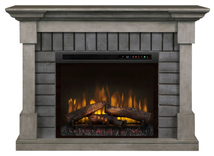 Dimplex Royce 52 Electric Fireplace and Mantel Package - Glowing Logs