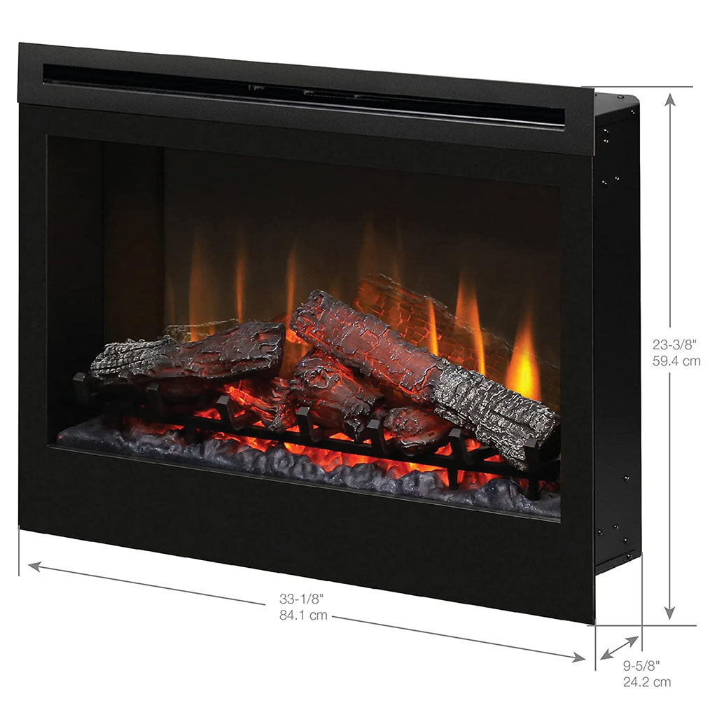 DIMPLEX DF3033ST 33" Electric Fireplace Insert, Model, 120V, 780W, 8.3 Amps, Black