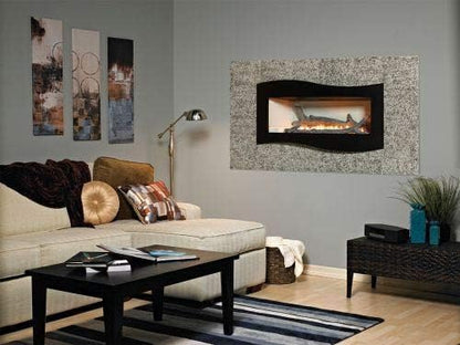 60 Ng Vf See Thru Linear Fireplace, L.E.D. Lights, Barrier 40k Btu