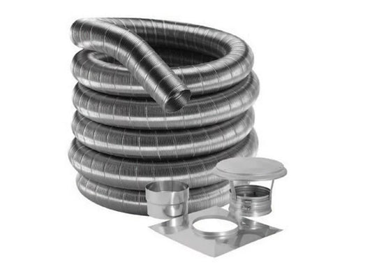 4x25ft SS Flex Kit Cap,Top Plate, Connector