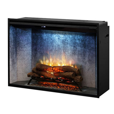 Dimplex Revillusion 42” Weathered Concrete Electric Fireplace with Glass, Includes RBF42WC,RBFGLASS42, and RBFPLUG (500002411)