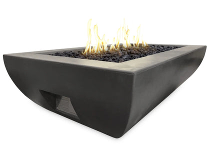 Bordeaux Rectangle Fire Bowl Black Lava Ng