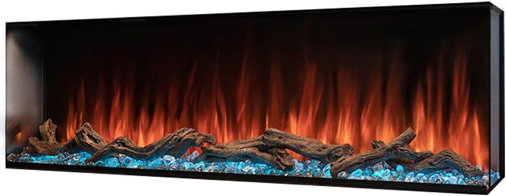 Espresso Dark Finish Lpm-8016 Premium 2x4 Recess Wall Mantel-Fireplace