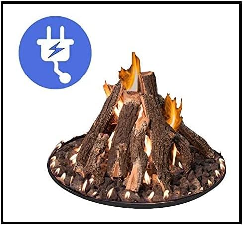 24 NG Round Tall Stack Burner Kit (Logs Not Included)