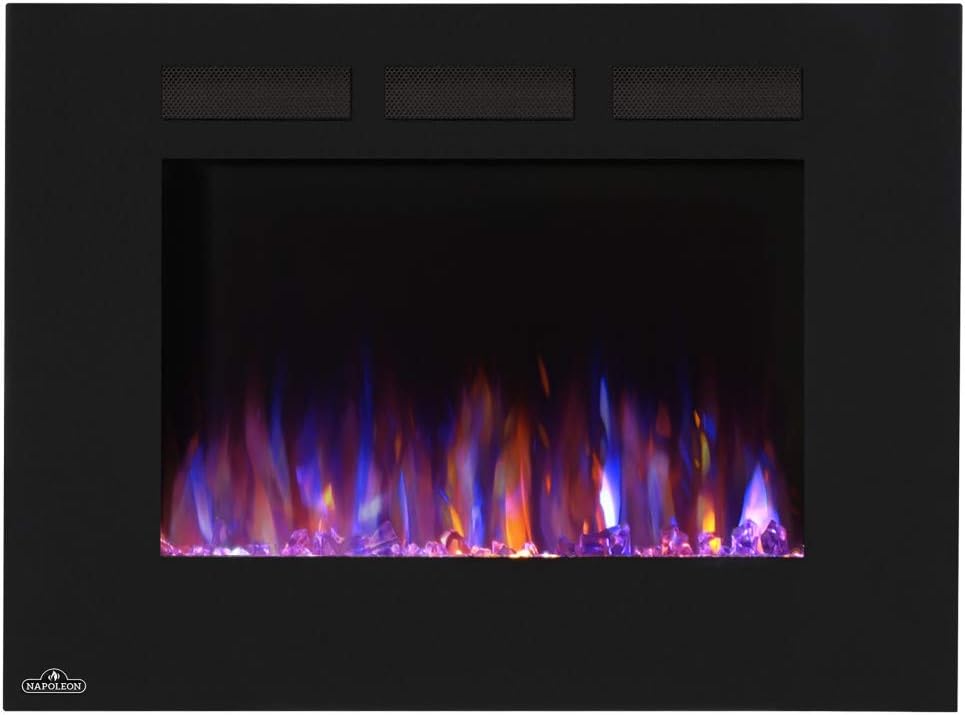 Allure 32 Electric Fireplace Glass Front Blk