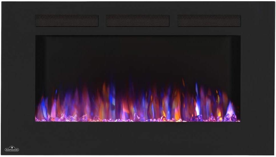 Allure 32 Electric Fireplace Glass Front Blk