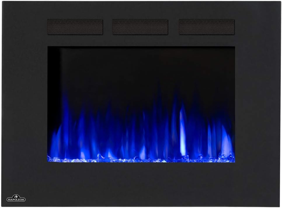 Allure 32 Electric Fireplace Glass Front Blk