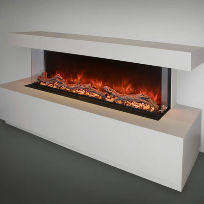 Modern Flames Landscape Pro Multi 120” Linear Multi-Sided Fireplace, Electric wLOGS