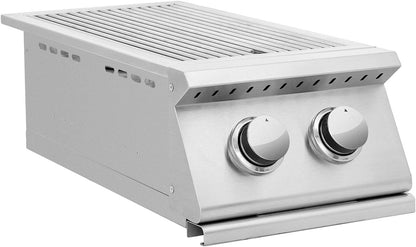 Summerset Sizzler Pro Built-In Double Side Burner with LED Illumination, Liquid Propane (SIZPROSB2-LP)