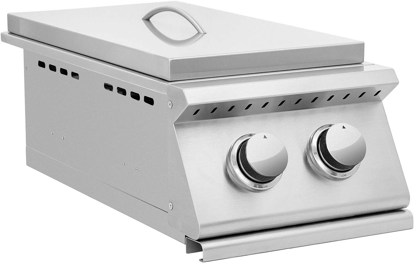 Summerset Sizzler Pro Built-In Double Side Burner with LED Illumination, Liquid Propane (SIZPROSB2-LP)