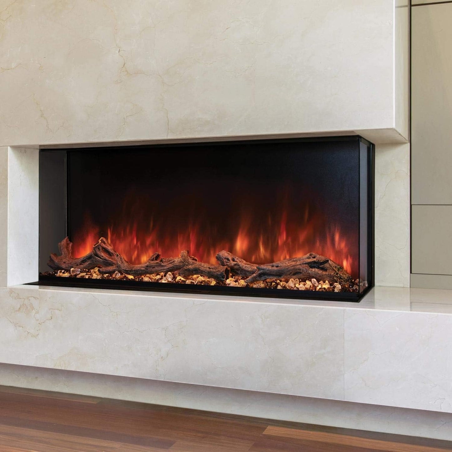 Modern Flames Landscape Pro Multi 120” Linear Multi-Sided Fireplace, Electric wLOGS