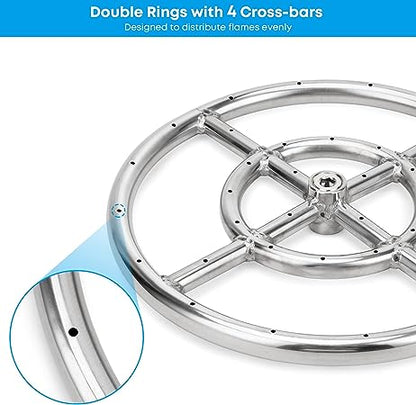 12 Ss Fire Ring - Round 92k Btu (Frs12)