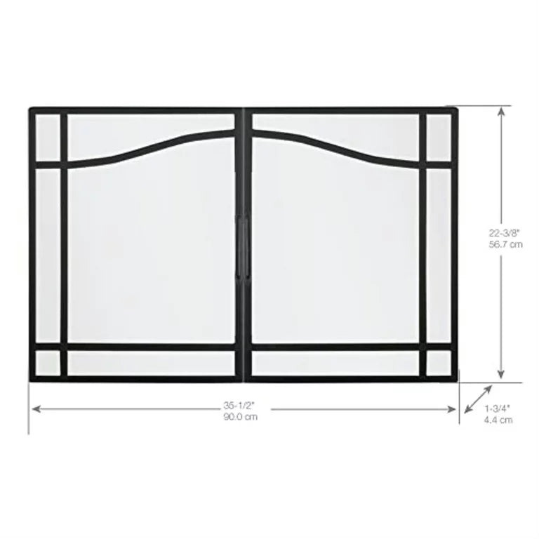 Dimplex 39” Black Glass Swing Door Kit for BF39 Fireplaces (BFSDOOR39BLK)