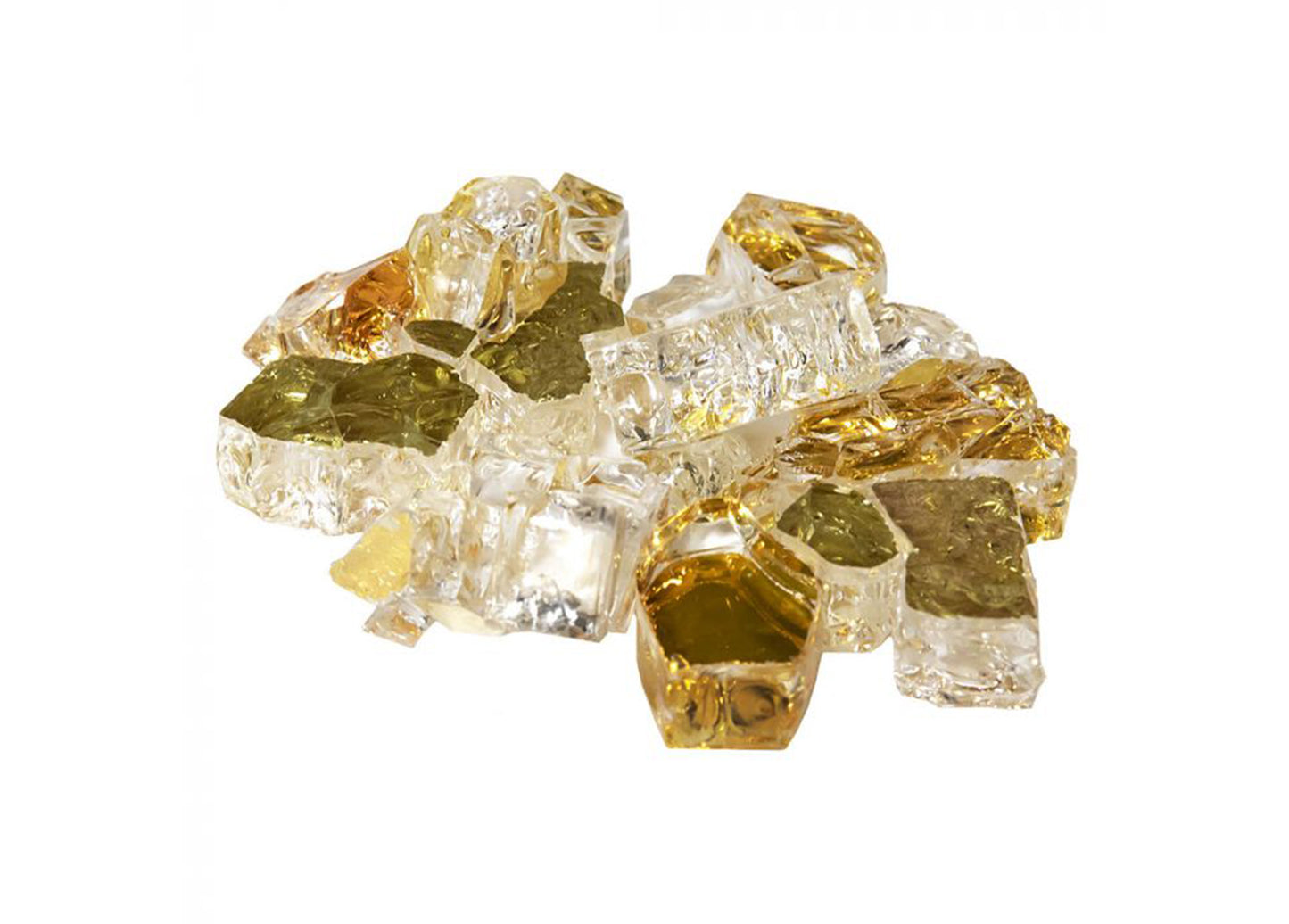 Athena Fireglass 1/2" Aurum Gold/Amber Diamond Reflective Glass Media (Per Pound) (RFG-10-AG)