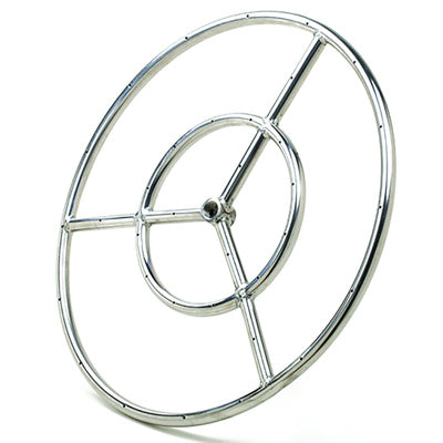 304 Stainless Steel Triple Spoke Fire Ring. Includes (1) 34 Npt Pipe Plug, (1) Allen Wrench (FRS48)