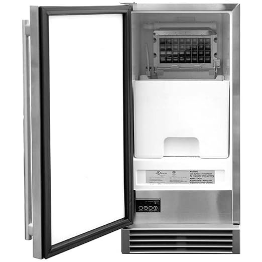 Summerset 15-Inch UL Outdoor Rated Ice Maker w/Stainless Door