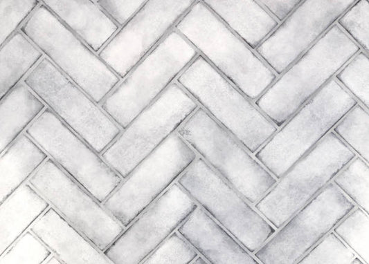 Liner - White Washed Herringbone Brick (Dvct36)