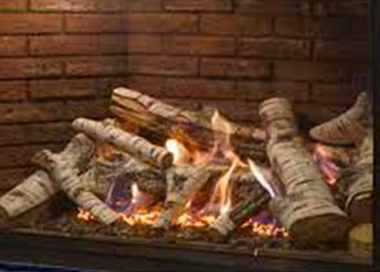 Log Set, 10-pc., Burncrete, Birch